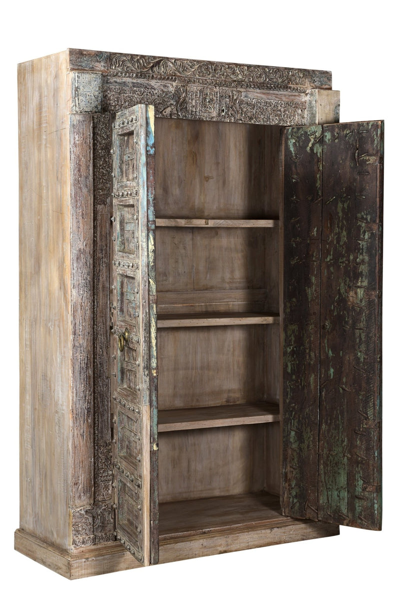 Indiase kast | 222cm | Mix blauw/groen - MOFASA