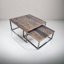 Tafel | Salontafel | Railwaysleeper | Rectangular | Chrome - MOFASA