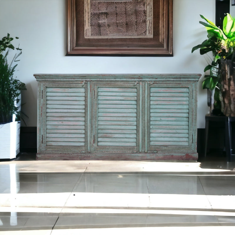 Oosters dressoir | 200CM | Groen / Messing patina - MOFASA