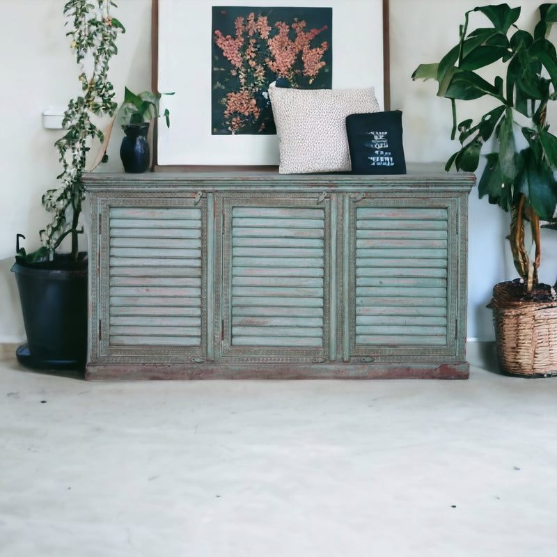 Oosters dressoir | 200CM | Groen / Messing patina - MOFASA