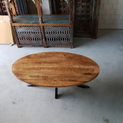 Tafel | Eettafel | Ovaal | Mango | 200cm | Bruin - MOFASA