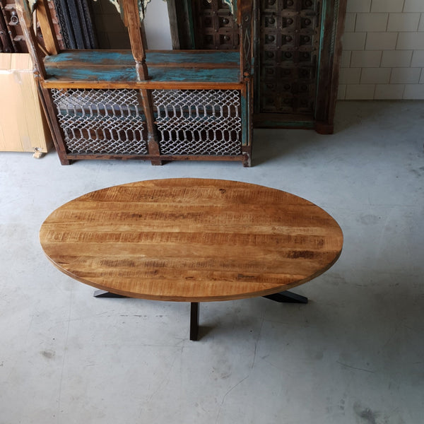 Tafel | Eettafel | Ovaal | Mango | 200cm | Bruin - MOFASA