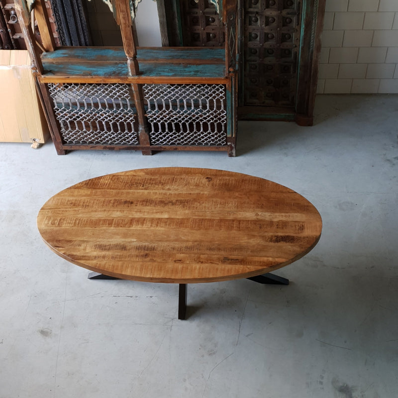 Tafel | Eettafel | Ovaal | Mango | 200cm | Bruin - MOFASA
