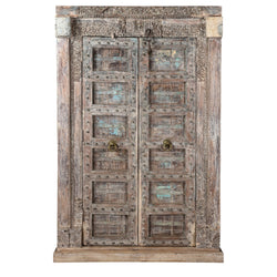Indiase kast | 222cm | Mix blauw/groen - MOFASA