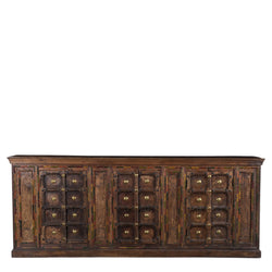 Oosters dressoir | 260CM | Bruin + Kleurenmix | Houtsnijwerk - MOFASA